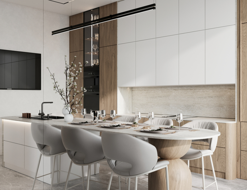 Дизайн интерьера частного интерьера в Москве "ЖК РЕКА 2"